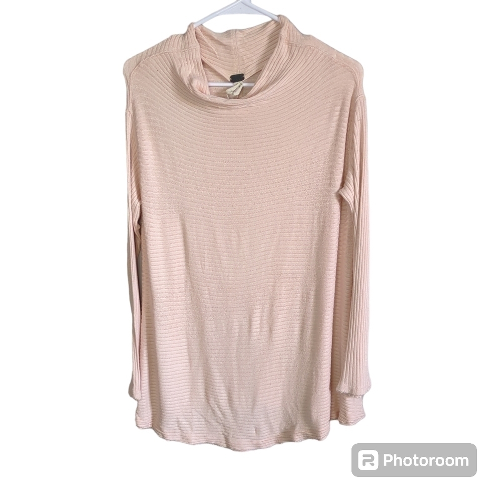 We The Free (Free People) Lover Ribbed Thermalโ Top Open Back Light Pink Size Sm